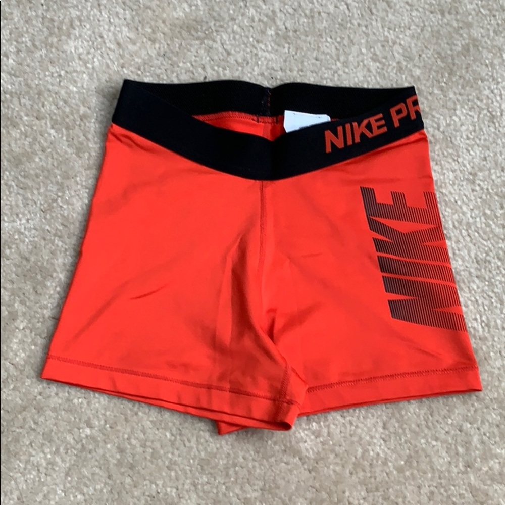 NIKE PRO Women’s Red & Black Spandex Shorts
